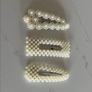 Elegant Pearl Hair Clips (3pc)
